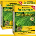 Produktbild: Beckmann 2 x 2,5 kg Tannendünger Fichte Kiefer Zeder Nadelbaum Kirschlorbeer