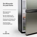 Produktbild: Klarstein Big Daddy Cool Kühl-Gefrierkombination 61/25 Liter 2 Ebenen Edelstahl Silber