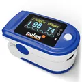 Produktbild: Pulsoximeter Pulox PO-200A Solo mit Alarm und Pulston in Blau für die Messung von Puls, Sauerstoffsättigung und PI am Finger