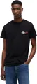 Produktbild: Tommy Jeans Herren T-Shirt Kurzarm Slim Sign Chest mit Logo, Schwarz (Black), XXL
