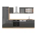 Produktbild: Vicco Küchenzeile R-Line, Anthrazit Hochglanz/Goldkraft Eiche, Ohne Arbeitsplatten