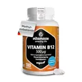 Produktbild: Vitamin B12 hochdosiert und vegan, Methylcobalamin, 500 mcg 180 Tabletten für 6 Monate Dauerversorgung, Natürliche Nahrungsergänzung ohne Zusatzstoffe, Made in Germany