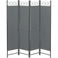 Produktbild: [en.casa] Sichtschutz, Dunkelgrau, Metall, 160x2 cm, Sonnen- & Sichtschutz, Sichtschutz Garten, Sichtschutzzäune
