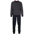 Produktbild: GÖTZBURG Pyjama Zweiteiliger langer Herren Schlafanzug aus reiner Baumwolle Pure Cotton blau XXL (56)