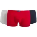 Produktbild: TOM TAILOR Herren Shorts, 3er Pack - X-LASTIC, Boxer Briefs, Pants, Stretch Cotton Marine/Rot/Grau XL