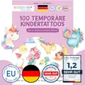 Produktbild: Papierdrachen 100 hautfreundliche Kindertattoos - Tattoos mit Meerjungfrau - als Geburtstagsmitgebsel & Geschenkidee für Kinder - dermatologisch getestet