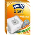 Produktbild: Swirl X 351 EcoPor Staubsaugerbeutel (4 Beutel), reißfeste Staubbeutel für einige Hoover, Rowenta & Severin Staubsauger, 99,9% Filterung von Hausstaub & allergenem Feinstaub, Weiß