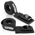 Produktbild: CLIFFORD Spanngurte - 25 mm I 0,5m bis 5,5m I Ultra Robust I EN12195-2 I 250kg/500kg Spannband Zurrgurte Straps I Spanngurt Zurrgurt für Fahrradträger, Motorrad, Auto, SUP I Befestigungsgurt Gurte