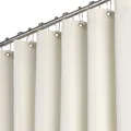 Produktbild: BTTN Duschvorhang Waffel Beige 240x180 cm, Extra Breit Anti-Schimmel Schwerer Wasserdichter Stoff-Duschvorhang mit 16 Haken, Waschbar Beschwerter Saum Polyester Duschvorhänge für Badezimmer, Creme