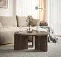 Produktbild: Selsey Couchtisch PREFFINES, Runder Wohnzimmertisch in Holzoptik Ø 88,5 x 40,5 cm