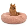 Produktbild: lionto Hundebett aus Plüsch in Donut-Form, 60 cm Durchmesser, rosa
