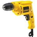 Produktbild: Dewalt 1-Gang Bohrmaschine DWD014S (550 Watt, für präzises Bohren in Holz und Metall, elektronische Drehzahlregulierung, Rechts-/Linkslauf, Einstellrad für Drehzahlvorwahl, Schnellspannbohrfutter)