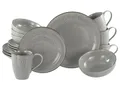 Produktbild: CreaTable, 22410, Serie Nature Collection Stone, 16-teiliges Geschirrset für 4 Personen, Kombiservice aus Porzellan, spülmaschinen- und mikrowellengeeignet, Qualitätsproduktion