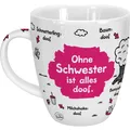 Produktbild: Tasse Ohne Schwester ist alles doof | Porzellan 45 cl | Porzellantasse für Ka...