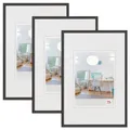 Produktbild: walther design Foto 3x Bilderrahmen Set schwarz 10x15cm NEW LIFESTYLE Kunststoff