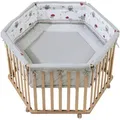 Produktbild: Roba Laufgitter, Natur, Holzwerkstoff, Tiere, Sechseckig, 118.5x72.5x103.5 cm, Babymöbel, Laufstall Baby
