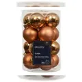 Produktbild: 16 Weihnachtskugeln Glas 3,5cm matt & glänzend Christbaumkugeln Weihnachtsbaumkugeln Klein Christbaumschmuck Weihnachtsbaumschmuck Mini Brandy