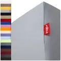 Produktbild: r-up Spannbettlaken Beste 90x200 bis 220x240cm erhältlich! 230 g/m2, Baumwolle, Gummizug: fest eingenähtes dauerelastisches Rundumgummi, (1 Stück), (140x200-160x220, 15-35cm Matratzenhöhe, silbergrau) grau|silberfarben 160 cm x 200 cm
