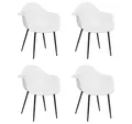 Produktbild: vidaXL Esszimmerstuhl, Essstühle 4 Stk. Weiß PP