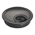 Produktbild: SOTECH Kabeldurchführung schwarz matt Bohrmaß Ø 60 mm Außenmaß Ø 68 mm Kabeldurchlass aus Metall mit Bürstendichtung