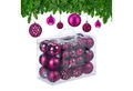 Produktbild: relaxdays Weihnachtsbaumkugel Weihnachtskugeln im 50er Set (50 St), Pink