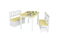 Produktbild: COSTWAY Kindersitzgruppe, Kindertisch mit 2 Stühlen, Sitzbank mit Stauraum