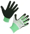 Produktbild: 10 Paar Handschuh ThinkGreen Allround grün-weiß, Latexschaum Gr. 8 /M Feinstrick