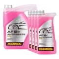 Produktbild: 9 (5+4x1) Liter MANNOL Antifreeze AF12+ Frostschutz Fertiggemisch rot (-40°C)
