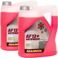 Produktbild: 2x 5L Kühlerfrostschutz Rot G12+ Mannol Antifreeze AF12+ -40C Kühlmittel VW Audi