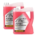 Produktbild: 2x Mannol Antifreeze AF12+ Kühlmittel Kühlerfrostschutz Rot G12+ VW Audi 5L