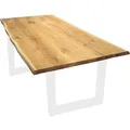 Produktbild: holz4home Tischplatte mit Baumkante aus Massiver Eiche 100 x 70 cm