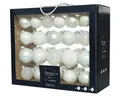 Produktbild: Decoris Weihnachtskugel-Set Glasmix Winterweiß 42-tlg