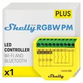 Produktbild: Shelly Plus RGBW PM - WLAN Controller für LED-Streifen, 12-24 VDC, 3