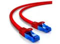 Produktbild: deleyCON deleyCON 10m CAT6 Patchkabel Netzwerkkabel Ethernet LAN DSL Kabel Rot LAN-Kabel