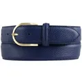 Produktbild: BELTINGER Ledergürtel Italienischer Damen-Gürtel, 35 mm breit, Damen, Chinogürtel, Hosengürt (1-St) blau 95 cm (Gesamtlänge 110 cm)