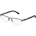 Produktbild: Emporio Armani EA1041 Herren-Brille inkl. Gläser Halbrand Quadratisch Metall-Gestell 55/17/140, braun