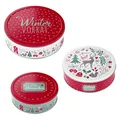 Produktbild: Plätzchendose 3er Set - WINTER VORRAT - Weihnachts Gebäck Keks Deko Dose Metall