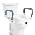 Produktbild: VEVOR Toilettensitzerhöhung WC Sitzerhöhung für Senioren 127 mm, erhöhter Toilettensitz einstellbar, Toilettenaufsatz für Senioren, Sitzerhöhung Toilette mit Griff, Toilettensitzerhöhungen Weiß