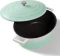 Produktbild: STONELINE® Cocotte Bräter Oval 32x25 cm Mint | mit Deckel