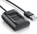 Produktbild: CSL Fingerabdrucksensor, USB Fingerabdruckleser kabelgebunden, bis zu 10 IDs, Finger Scanner, plug & play, Rundumerkennung, Windows 8 / 10 / 11 kompatibel