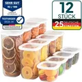 Produktbild: uandu Vorratsdosen mit Deckel Luftdicht Set, BPA frei, Aufbewahrungsbox mit Deckel Küche, Vorratsdosen-Sets, Vorratsdose Küchenorganizer, Vorrats... - Weiß