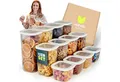 Produktbild: uandu home Vorratsdose Vorratsdosen mit Deckel Luftdicht, Vorratsbehälter Set, BPA Frei, (Vorratsbehälter Set, Aufbewahrungsbox Küche, Luftdichte Aufbewahrungsbox im Set inkl. 80 Etiketten, BPA Frei Kunststoff, Vorratsbehälter Set, Vorratsdosen für alle trockenen Lebensmittel), Tupperdosen Set, Meal Prep Boxen, Aufbewahrungsbox Küche
