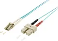 Produktbild: Equip Patchkabel LC->SC 15.00m Multimode  Duplex OM3  türkis Polybeutel