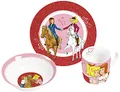 Produktbild: Kindergeschirr Bibi & Tina rot 3teilig Porzellan, Geschirrset, Geschirr, Teller, Tasse, Schale