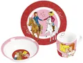 Produktbild: Kindergeschirr Bibi & Tina rot 3teilig Porzellan Geschirrset Geschirr Teller ...