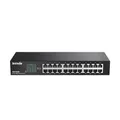 Produktbild: Tenda Switch 24 Port Gigabit LAN Switch 19 Zoll Rackeinbau Netzwerk Switch (Plug-and-Play, Lüfterlos, Rack- / Wandmontage, Metallgehäuse, Schwarz) (TEG1024D)