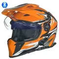 Produktbild: rueger-helmets Motorradhelm Bluetooth Intercom Sprechanlage Headset T-Com Klapphelm Jethelm Crosshem Integralhelm RX-968COM Orange/V-RCK XS Crosshelm orange XS (53-54)