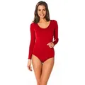 Produktbild: Langarmbody für Erwachsene, rot