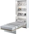 Produktbild: MEBLINI Schrankbett Bed Concept - Wandbett mit Lattenrost - Klappbett mit Schrank - Wandklappbett - Murphy Bed - Bettschrank - BC-03 - 90x200cm Vertikal - Weiß Matt