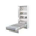 Produktbild: MEBLINI Schrankbett Bed Concept - Wandbett mit Lattenrost - Klappbett mit Schrank - Wandklappbett - Murphy Bed - Bettschrank - BC-03-90x200cm Vertikal - Weiß Matt